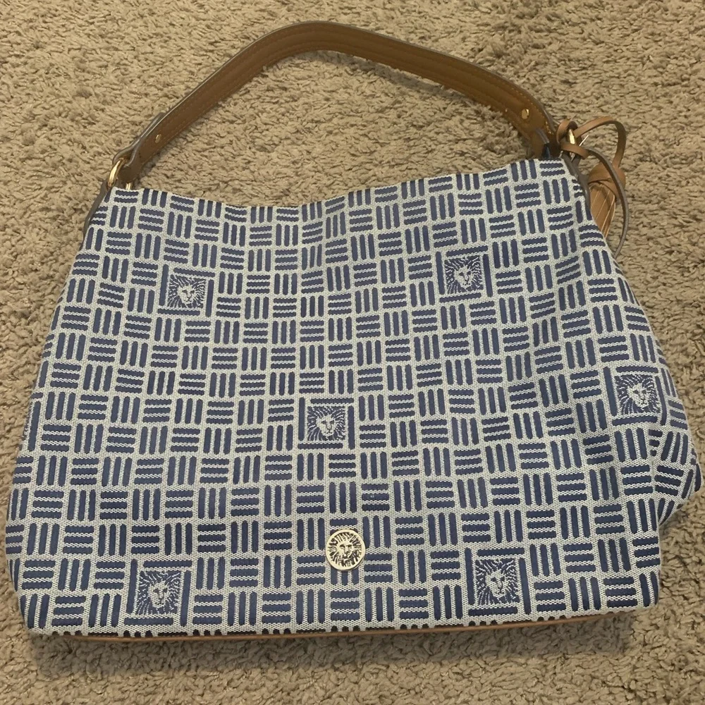Anne Klein Hobo Purse Bag with Tassles